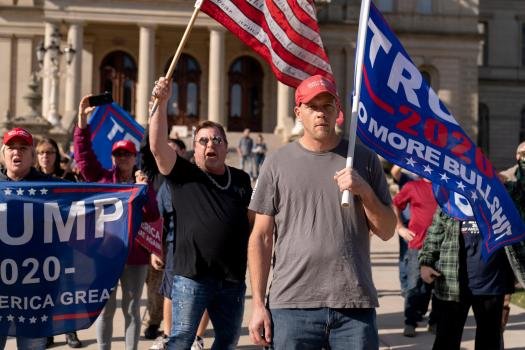 US election: Protesting Trump supporters reject Biden’s victory