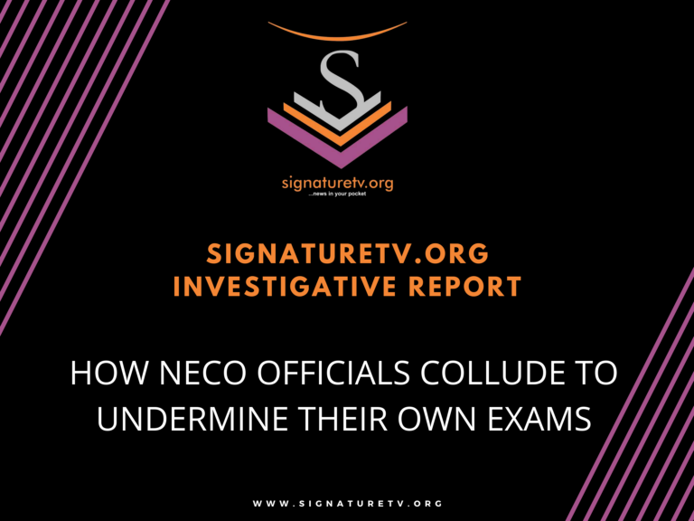 The Enemy Within Part 2: How NECO officials undermine their own exams. Watch Video (Supported by MacArthur Foundation)