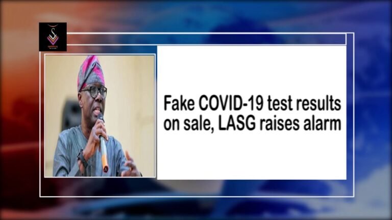 Watch SignatureTV News Highlight – Fake COVID 19 test results on sale, LASG raises alarm