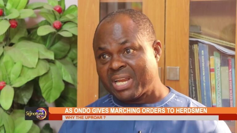 SignatureTv Interview With Taiwo Abbey   AS ONDO GIVES MARCHING ORDERS TO HERDSMEN   WHY THE UPROAR