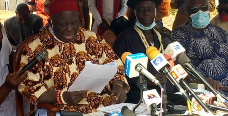 New Ohaneze President-General Addresses First World Press Conference – Calls Nnamdi Kanu to Order.