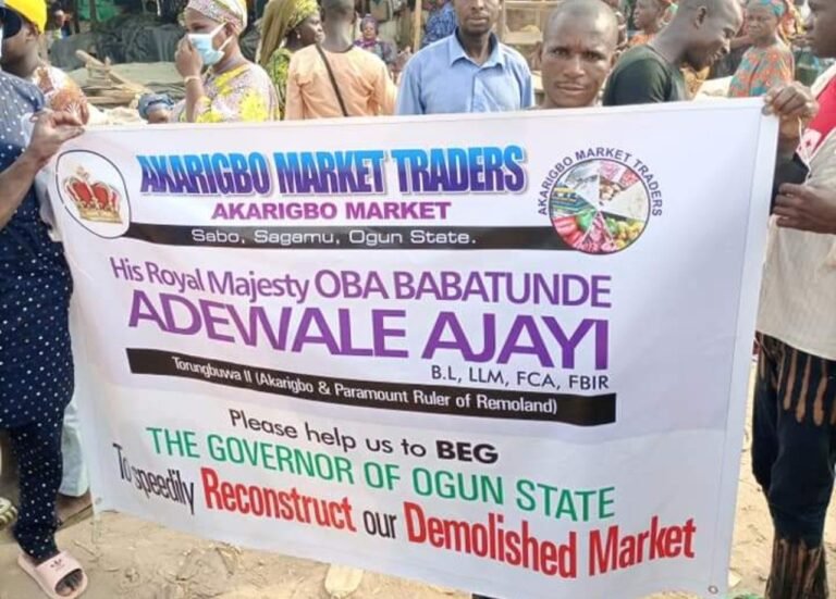 Ogun traders protest Gov Abiodun’s refusal to rebuild burnt Sabo market