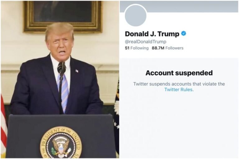 There’s conspiracy ‘to silence me’, says Trump after Twitter ban