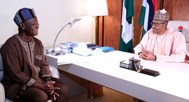Buhari Meets Ortom in State House