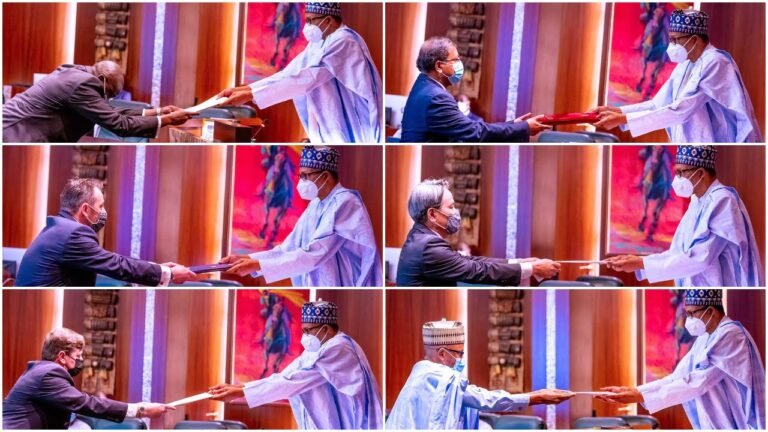 Buhari meets new Australia, South Korea, Slovak ambassadors