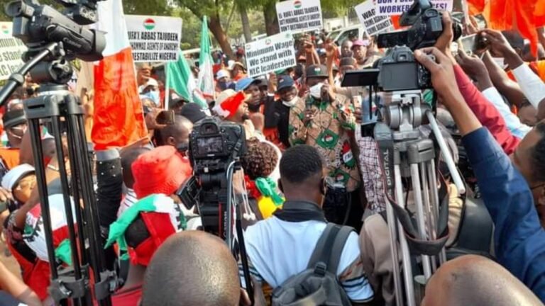 NLC storms National Assembly, protest moves to reclassify minimum wage [Photos]