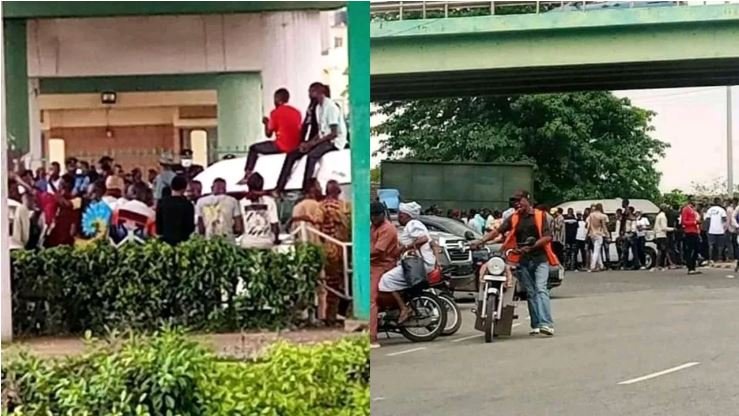 Tertiary institution students storm Oyo Secretariat, lament poor state of education