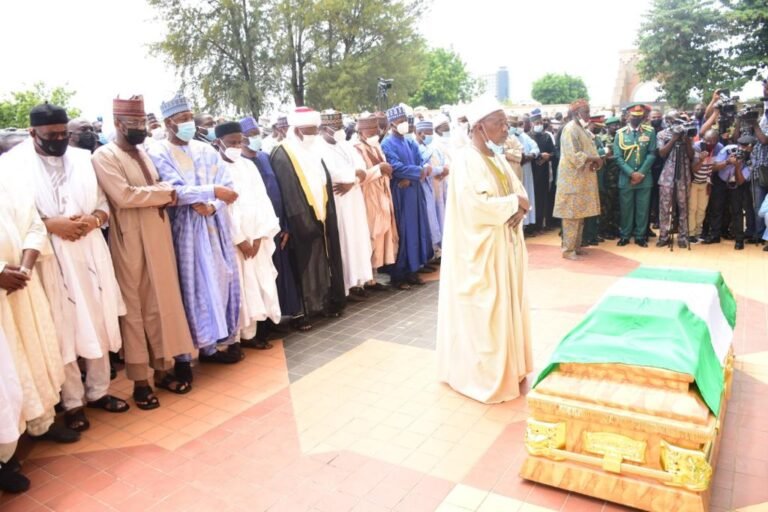 Attahiru: Buhari missing at burial of COAS, other military officers