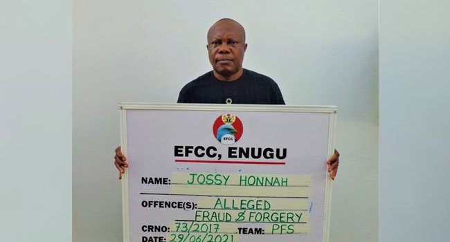EFCC Arraigns Man for N50m Fraud In Enugu