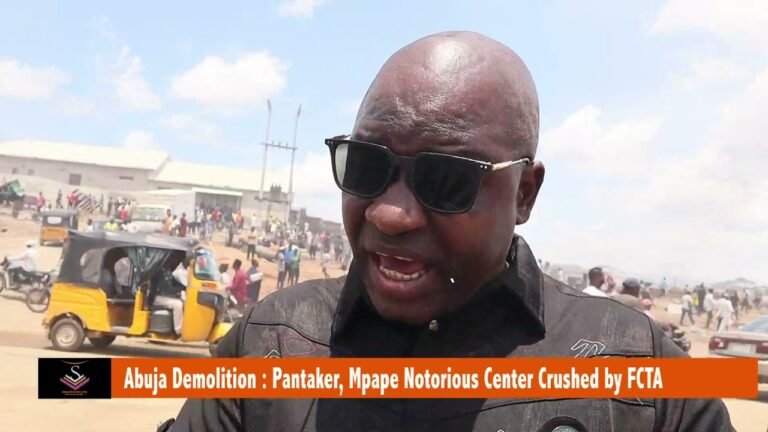 Abuja Demolition – Pantaker, Mpape Notorious Center Crushed by FCTA