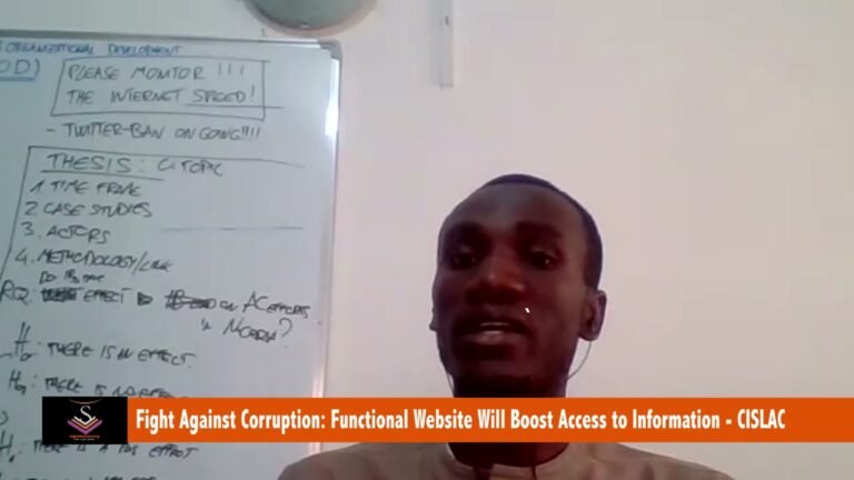 Fight Against Corruption  Functional Website Will Boost Access to Information – CISLAC