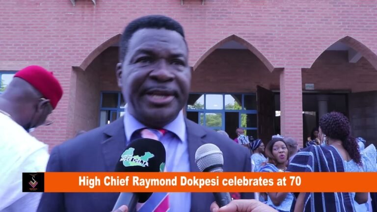 High Chief Raymond Dopkesi celebrates at 70