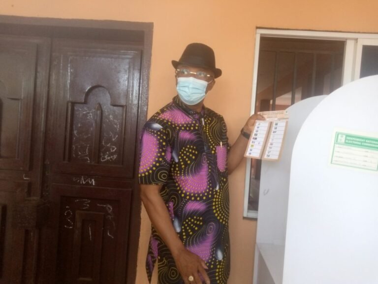 Anambra Deputy Governor votes, displays ballot paper, hails BVAS