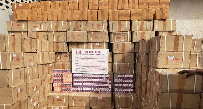 NDLEA Seizes 8.3m Tramadol Caps, Over 56,000 Bottles Of Codeine In Lagos