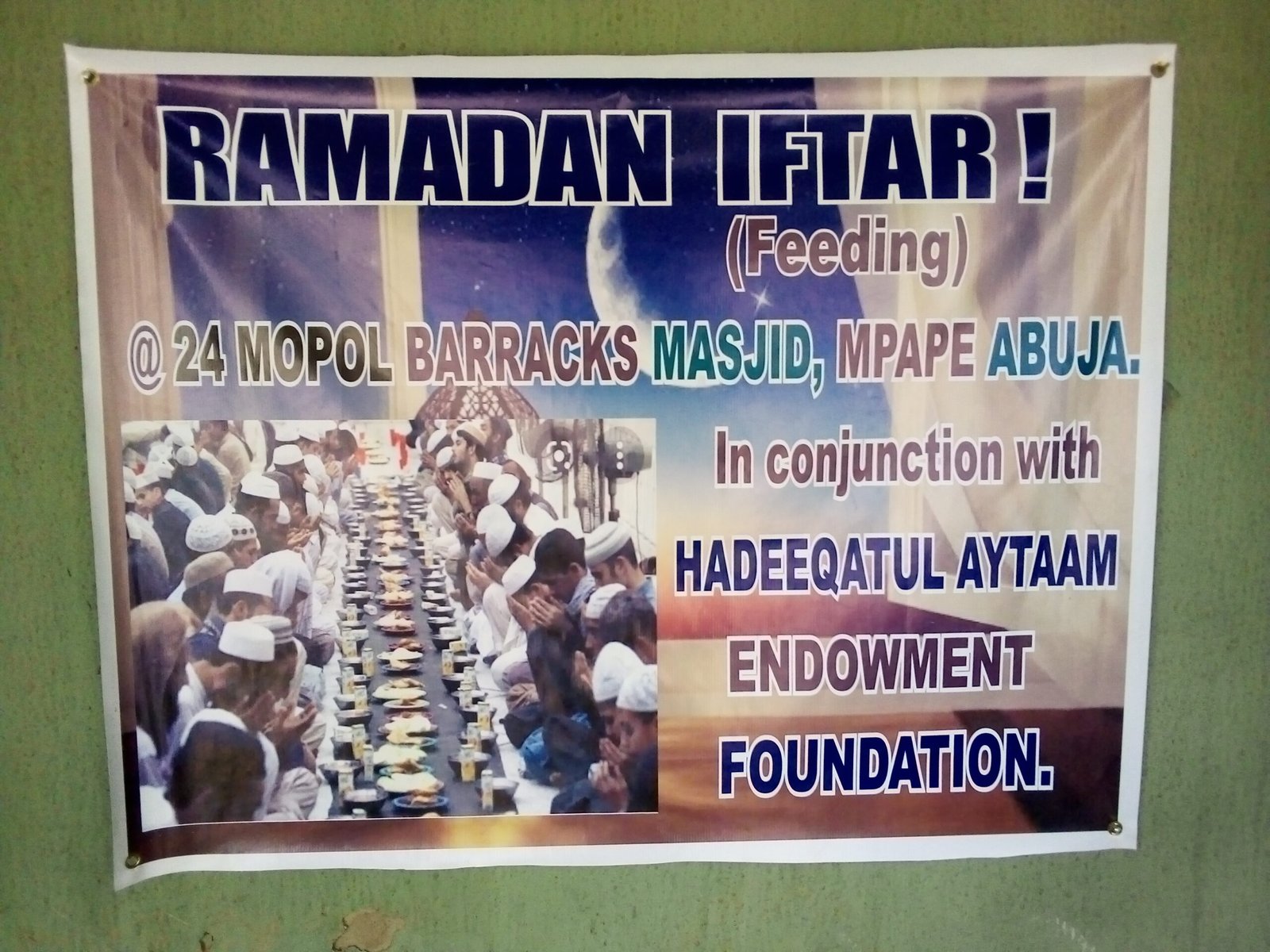 Mopol Barracks Masjid, Mpape Abuja