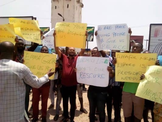 Npor Market New Tyre Dealers Protest Over Disappearance of Their Chairman