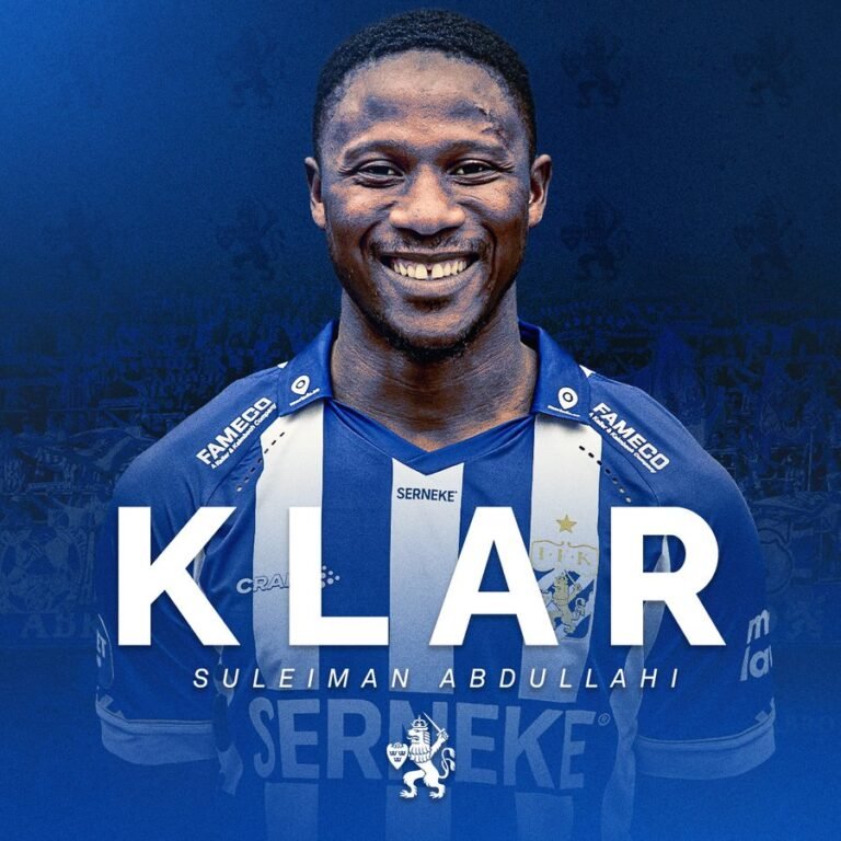 Nigerian Striker Joins Swedish Club IFK Goteborg On Three-Year Deal