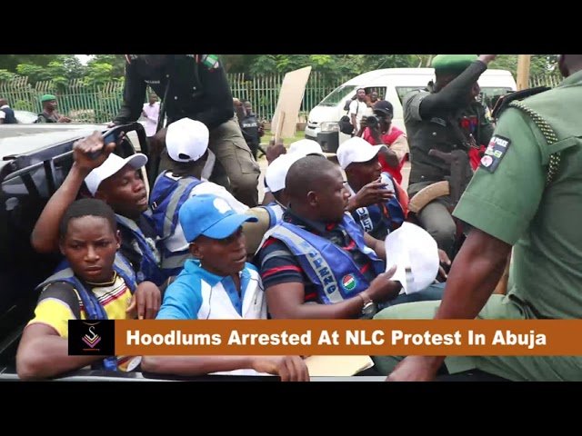HOODLUMS ARRESTED AT NLC PROTEST IN ABUJA