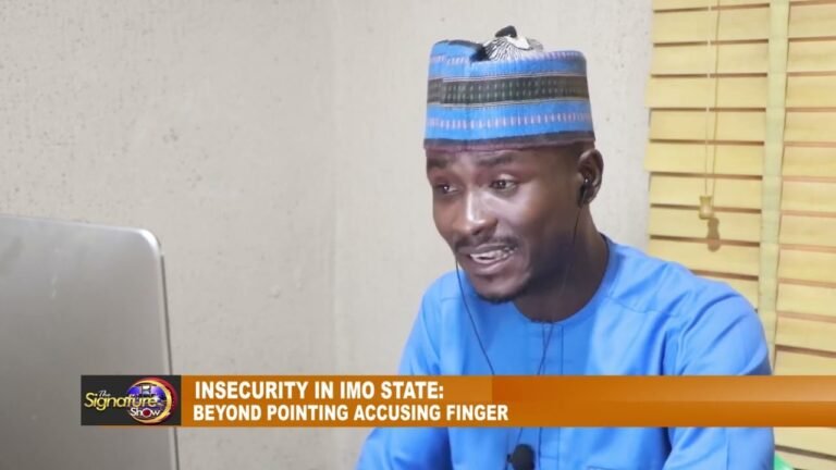 SIGNATURETV INTERVIEW WITH UCHE ONYEGUCHA – INSECURITY IN IMO STATE: BEYOND POINTING ACCUSING FINGER