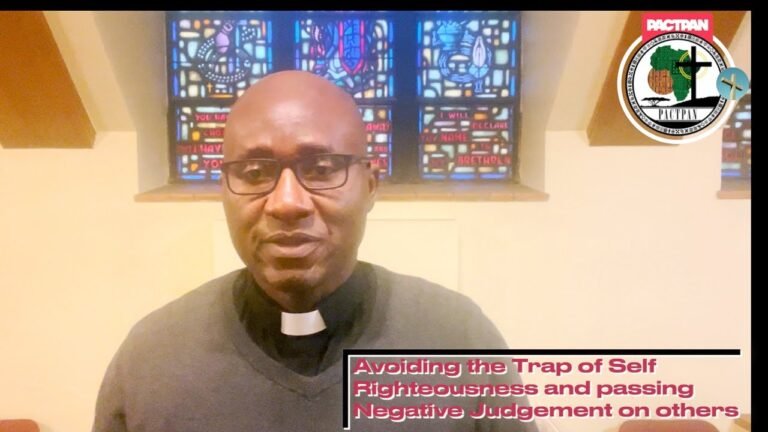 30th Sunday: Avoiding the Trap of Self Righteousness and passing Negative Judgement on others