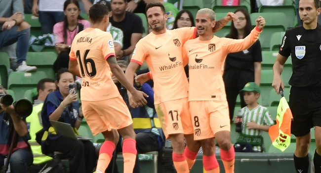 Griezmann Scores From Corner As Atletico Beat Betis