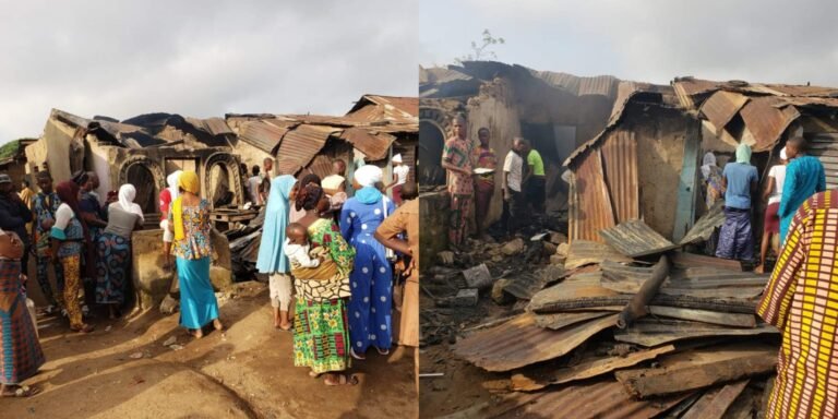 Goods worth millions of Naira destroyed as fire engulfs shops in Osun