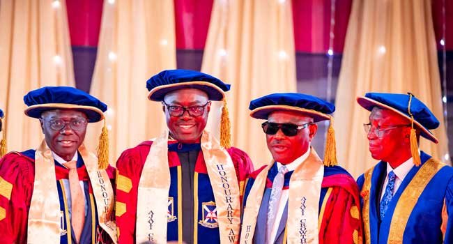 Wike, Makinde, Sanwo-Olu Bag Doctorate Degrees
