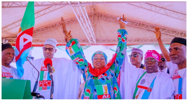 Women Deserve A Chance To Rule, Vote Binani – Buhari Tells Adamawa Indigenes