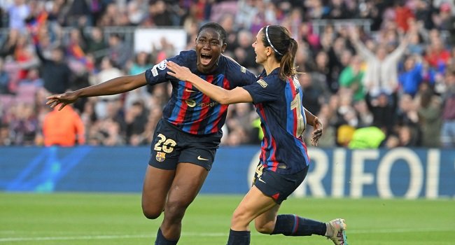 Oshoala’s Barca Thrash Roma, Arsenal Beat Bayern To Reach Women’s Champions League Semis