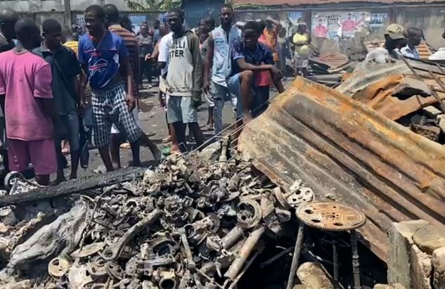 Police Investigate Suspected Arson At Lagos Spare Parts Market