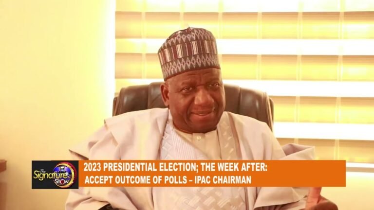 2023 PRESIDENTIAL ELECTION: A WEEK AFTER: ACCEPT OUTCOME OF POLLS – IPAC CHAIRMAN