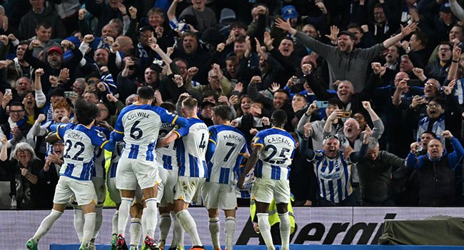 Guardiola Suffers Four Successive Defeats For First Time As Brighton Rock Man City