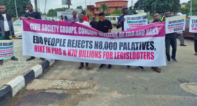 Edo Civil Society Groups Protest Petrol Price Hike