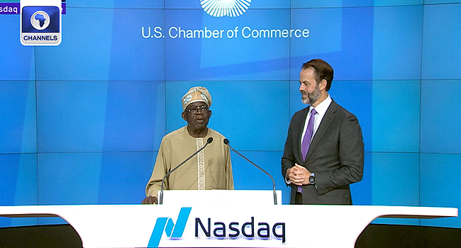 ‘The Greatest Economy Is Nigeria,’ Tinubu Tells US Investors At Nasdaq Closing Bell Ceremony