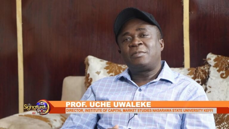 Signature Tv Interview with Prof. Uche Uwaleke, Director Institute of Capital Market Studies, Nasarawa State University Keffi