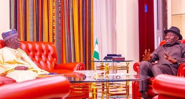 Jonathan Visits Tinubu In Aso Rock After Supreme Court Verdict