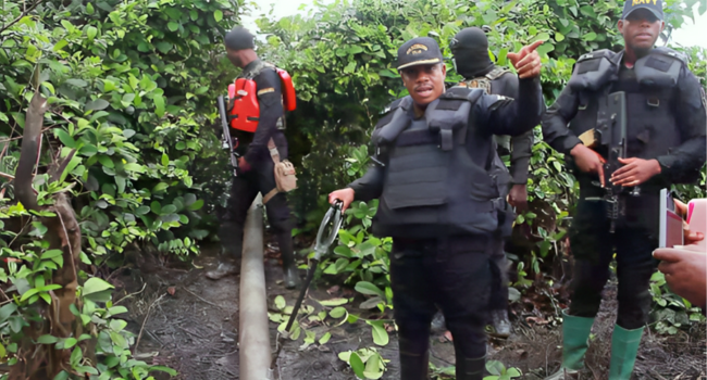 Navy Destroys Illegal Refinery In Rivers