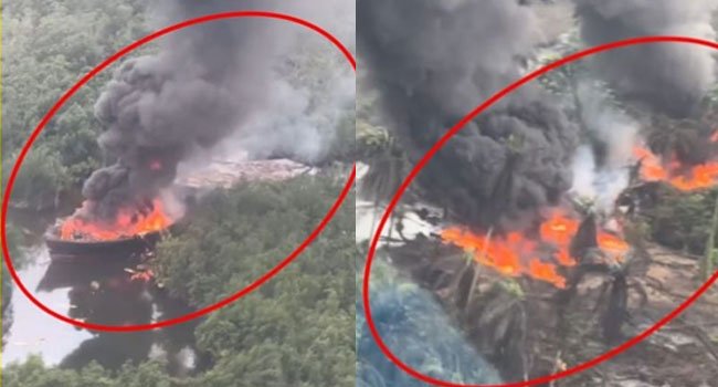 Air Strikes Destroy Illegal Refining Sites In Rivers