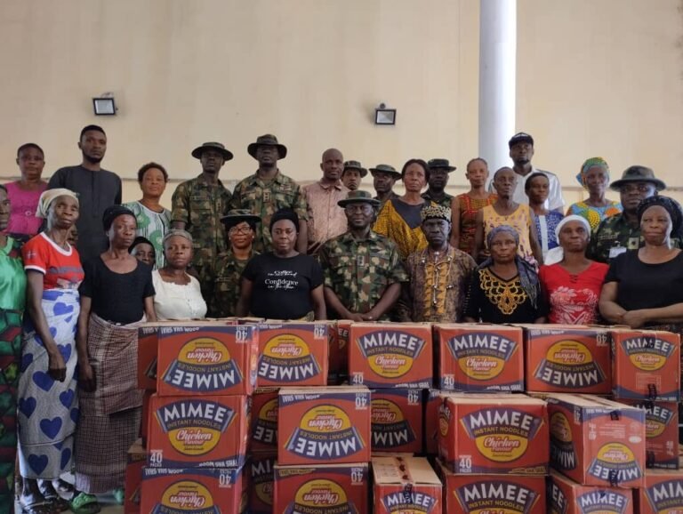 Army donates palliatives to widows, orphans in Rivers