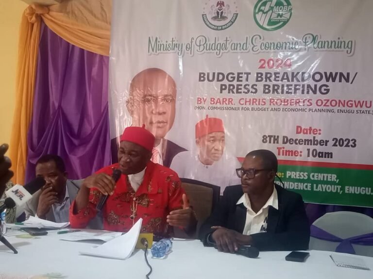 Enugu State Ministry of Budget and Planning Gives Details of 2024 Budget