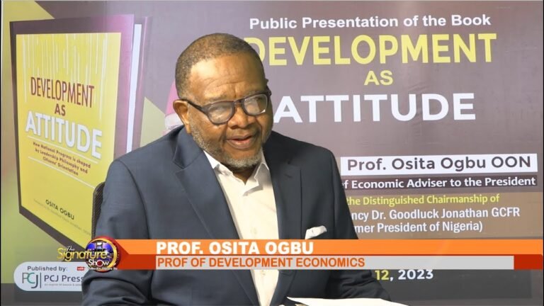 Signature Tv interview with Prof. Osita Ogbu, Prof. of Development Economics