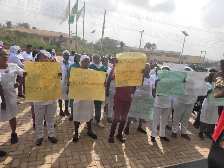 Nurses Protest ‘Poor Working Conditions, Non-Promotion’ In Ogun