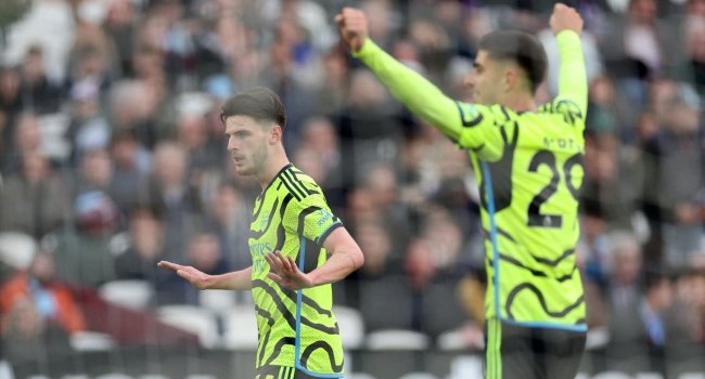 Rice Scores On Return As Arsenal Hit West Ham For Six