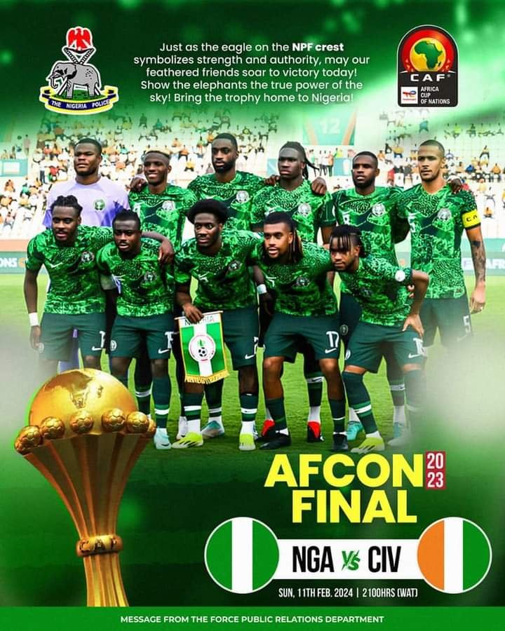 AFCON final: Nigeria police show support for Super Eagles