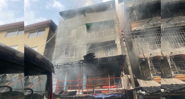 Goods Worth Millions Destroyed As Fire Guts Idumota Market, Lagos