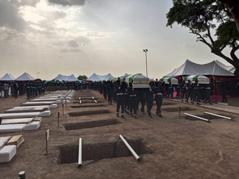 PICTORIAL: Funeral rites for slain soldiers begin in Abuja