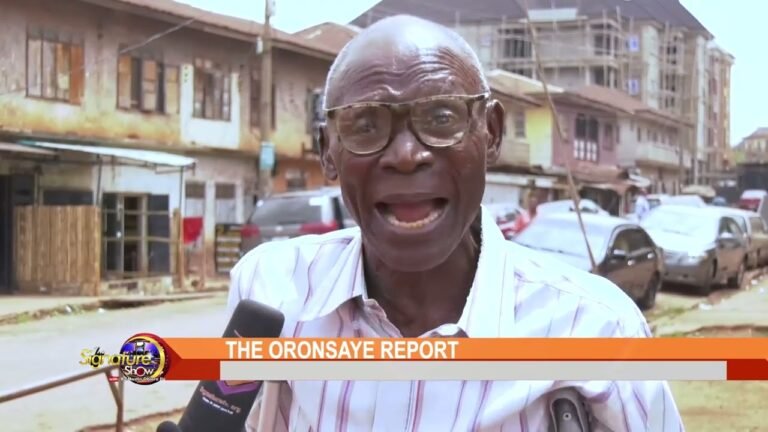 THE ORONSAYE REPORT  – NIGERIANS SPEAK