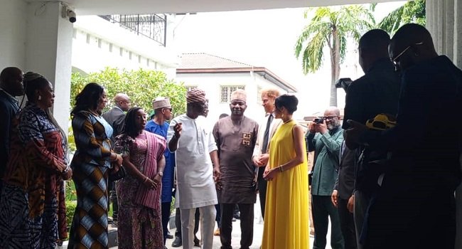 Sanwo-Olu Welcomes Prince Harry, Meghan To Lagos, Thanks Them For Work With Military