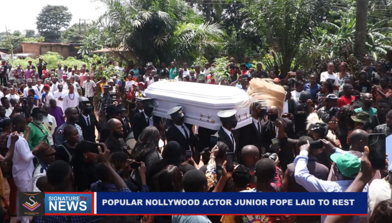 POPULAR NOLLYWOOD ACTOR JUNIOR POPE LAID TO REST-WATCH VIDEO