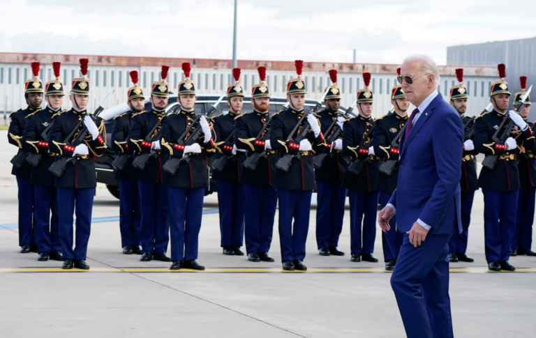 BIDEN LANDS IN FRANCE FOR D-DAY ANNIVERSARY, DEMOCRACY SPEECH